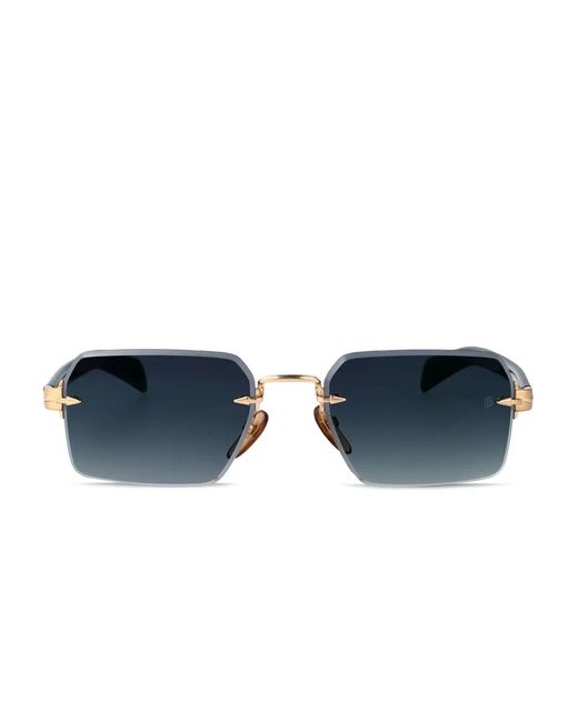 David Beckham Blue Rectangle-Frame Sunglasses for men