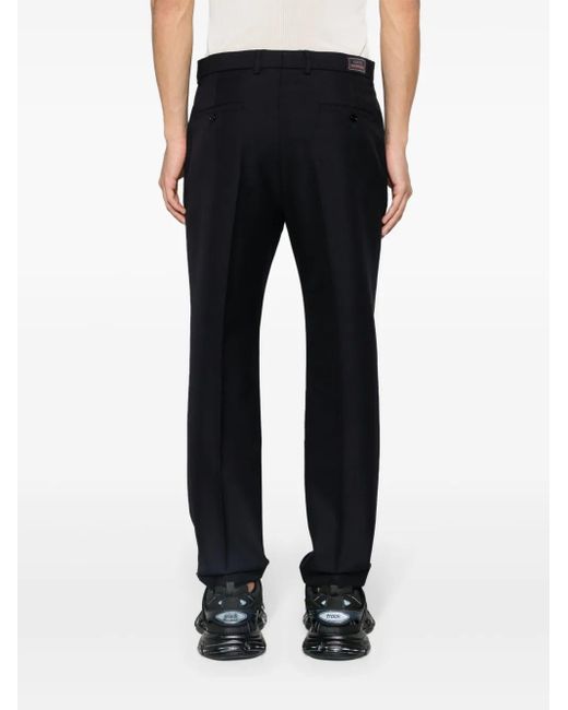 Gucci Black Mid-Rise Tailored Twill Trousers for men