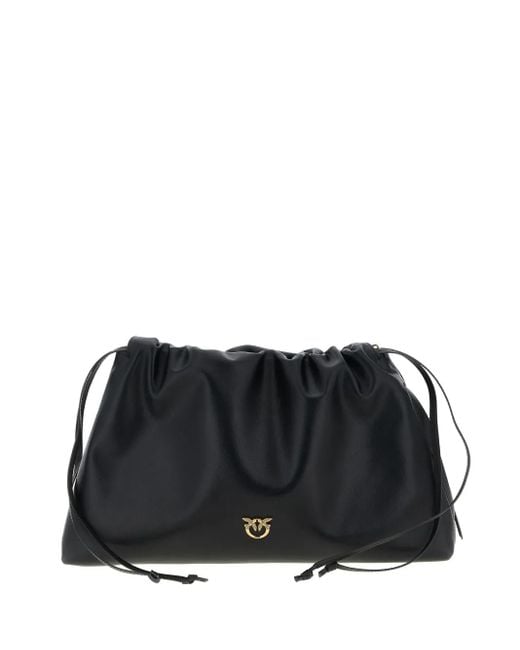 Pinko Black Drawstring Clutch Bag