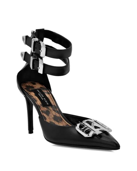 Philipp Plein Black Gothic Mid-Heel Pumps