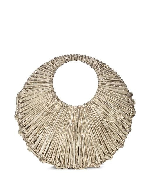 HIBOURAMA Metallic Jaya Embellished Tote Bag