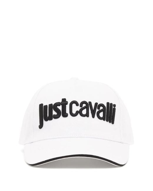 Just Cavalli White Logo-Detail Baseball Cap for men