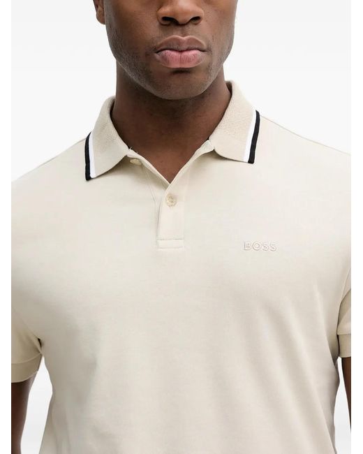 Boss White Paddy Polo Shirt for men