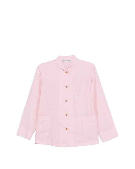 ROSSO35 Pink Pocket Button Jacket
