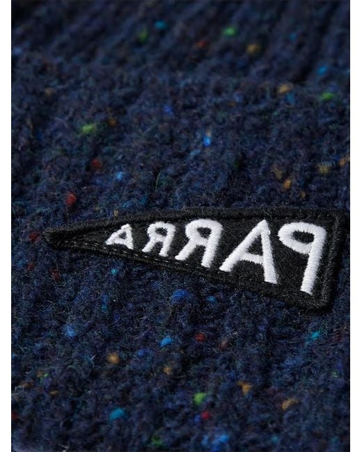 by Parra Blue Reverse-Flag Beanie Hat for men
