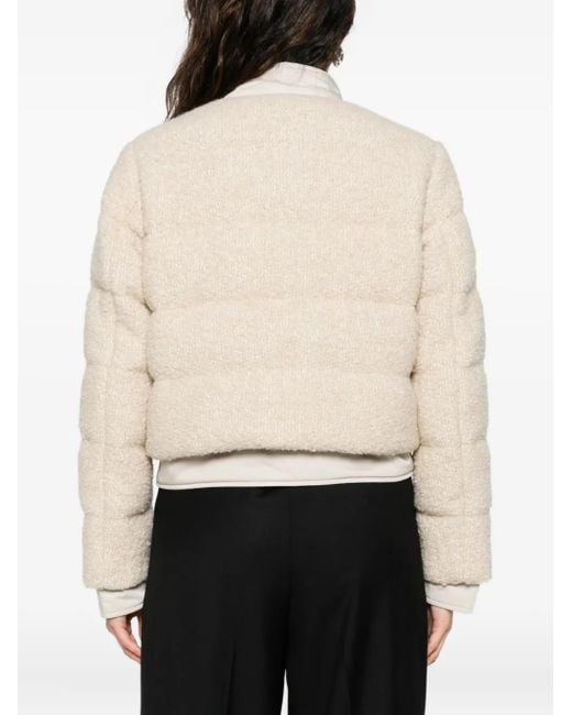 Moncler Natural Blandy Bouclé-Jacke Aus Tweed