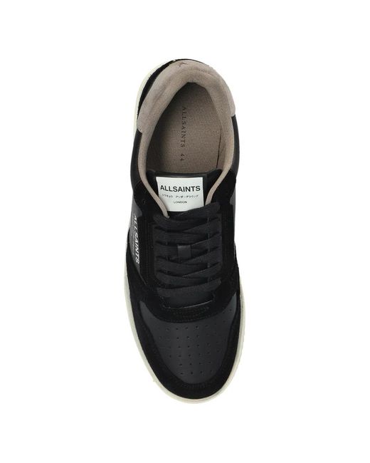 AllSaints Black Regan Low-Top Sneakers for men