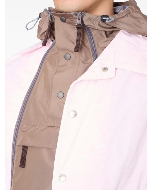 Kolor Pink Hooded Colourblock Jacket for men