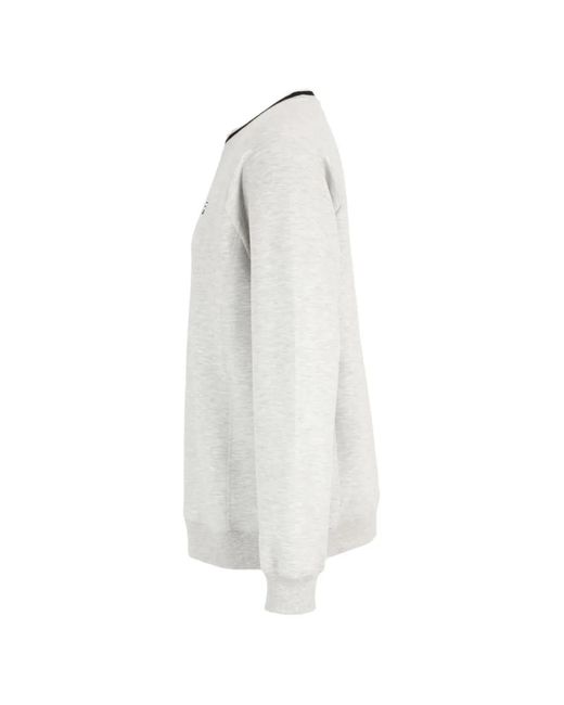 Fila White Logo-Patch Raglan-Sleeve Sweater for men