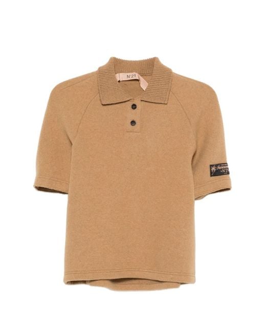 N°21 Natural Button Polo Knitwear