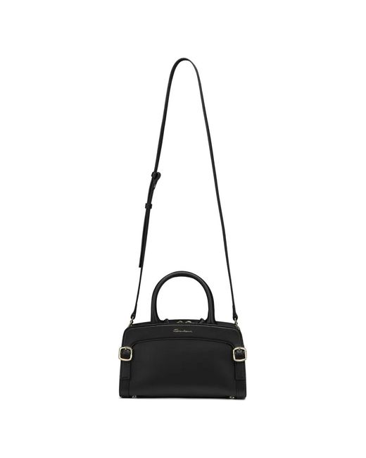 Santoni Black Sac Cabas À Détail De Boucle