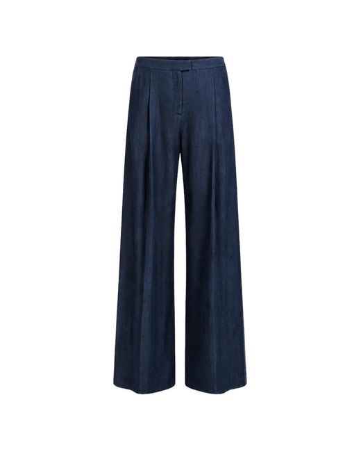 The Sei Blue Boyfriend Pleated Trousers