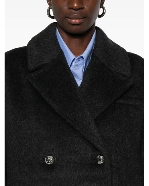 Ganni Black Double Breasted Blazer