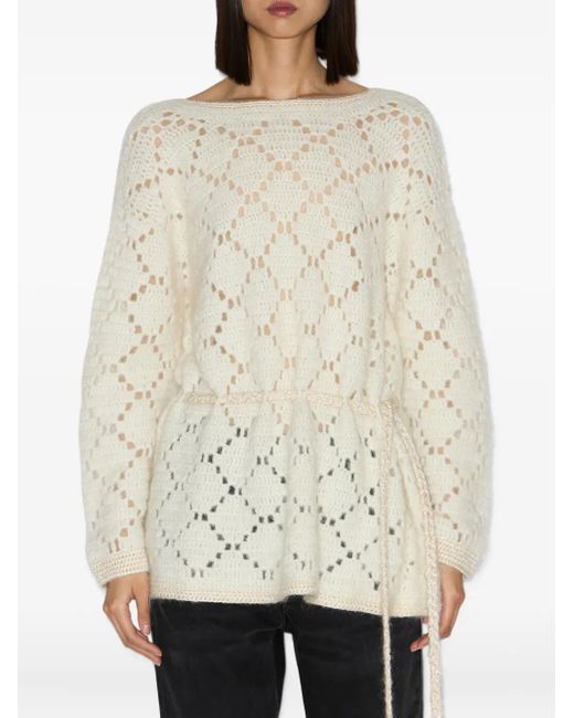 Maglione Merida A Rombi di Isabel Marant in Natural
