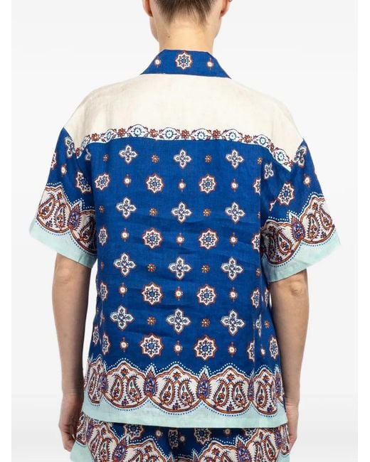 BOTEH Blue Patterned Shirt