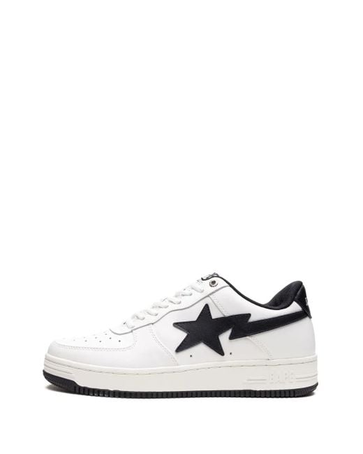 A Bathing Ape White X Jjjjound Bapesta Sneakers