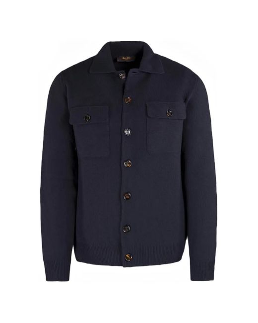 Moorer Brown Allyn Buttoned Patch-Pocket Cardigan for men