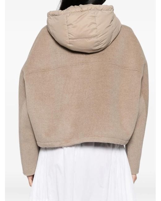 N.Peal Cashmere クロップド ジャケット Natural