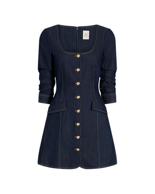 Cinq À Sept Blue Caidin Button Jean Dress
