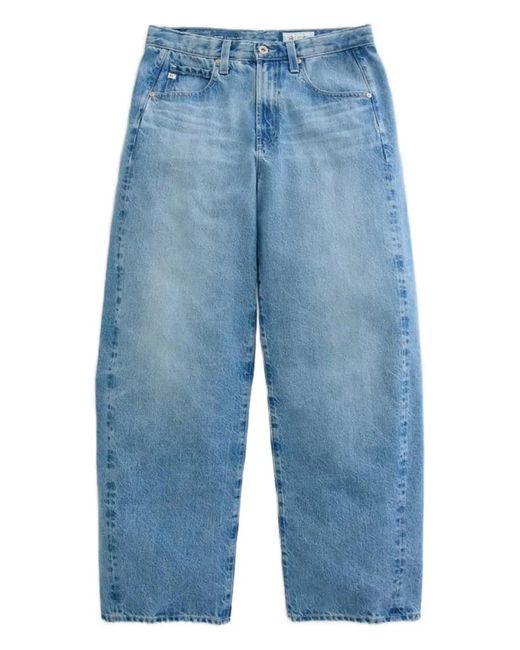Agl Attilio Giusti Leombruni Blue Hattie Barrel Jeans
