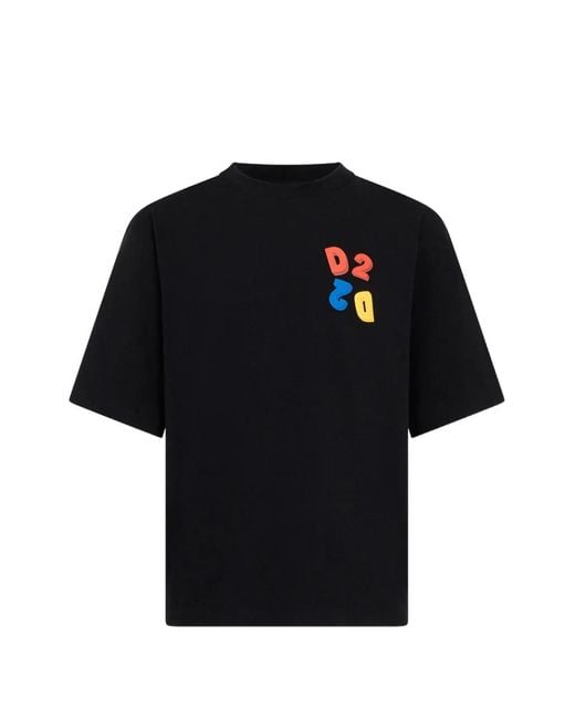 Camiseta D2 Upside Down DSquared² de hombre de color Black