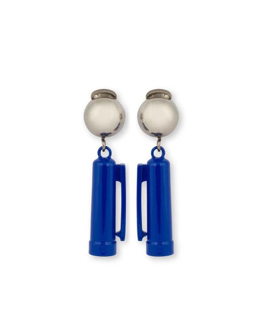Moschino Blue Drop Clip-On Earrings
