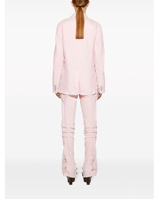 Emilio Pucci Pink Notched-lapel Cotton-silk Blazer