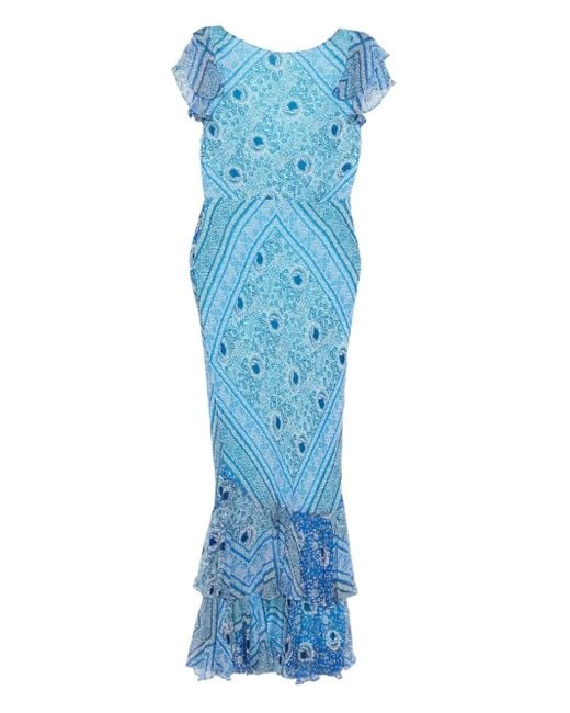 Rixo Blue Ordinia Dress
