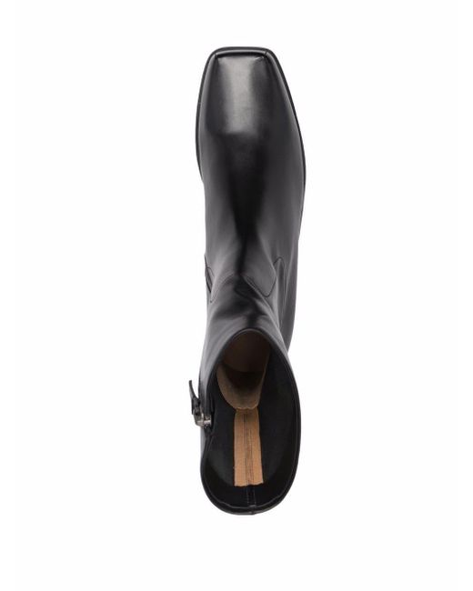 Marsèll Square-toe Block-heel Boots in Black for Men | Lyst