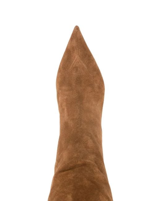 Bottes Brenda 80 Mm En Daim AMINA MUADDI en coloris Brown