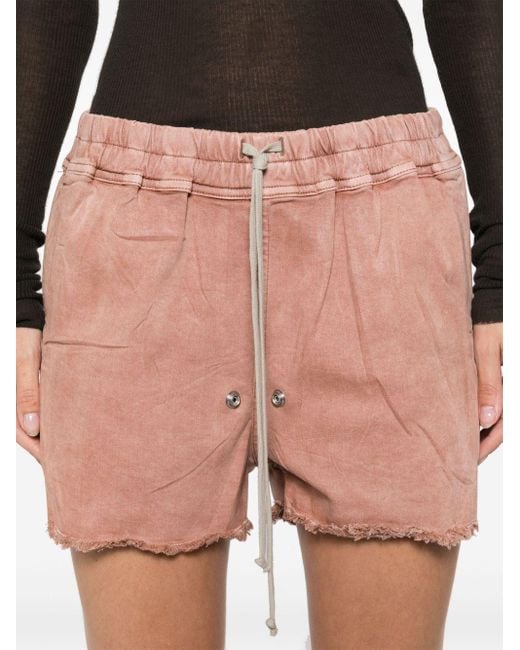 Rick Owens Pink Gabe Boxers Jeans-Shorts