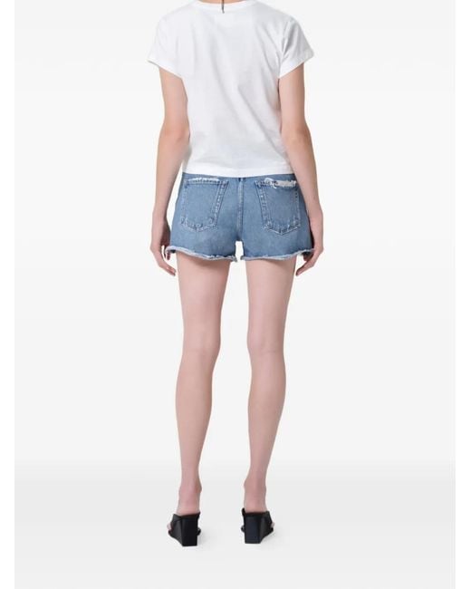 Citizens of Humanity Blue Marlow Distressed Denim Shorts