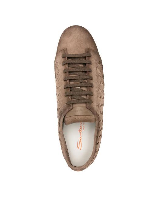 Santoni Brown Sneakers for men