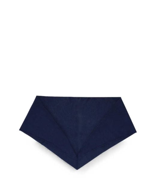 LA ROSE Blue Triangular Cashmere Scarf