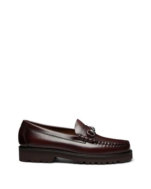 G.H.BASS White Weejuns 90S Lincoln Horsebit Loafers for men