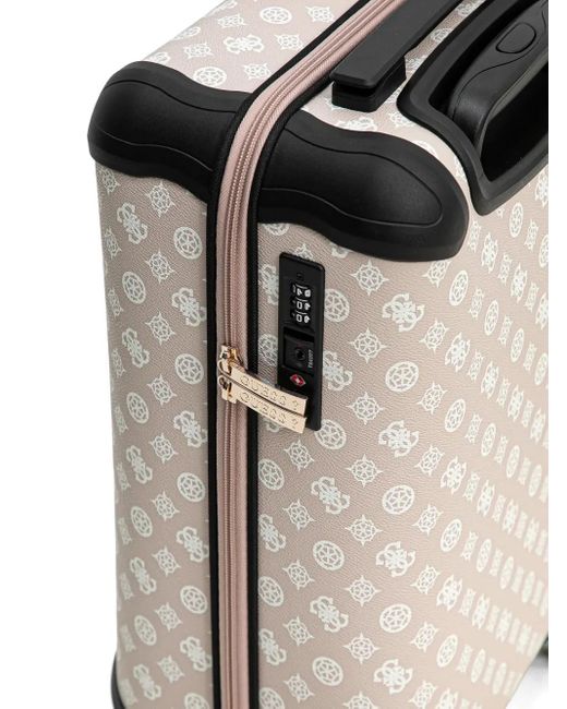 Guess Natural Monogram-Pattern Luggage