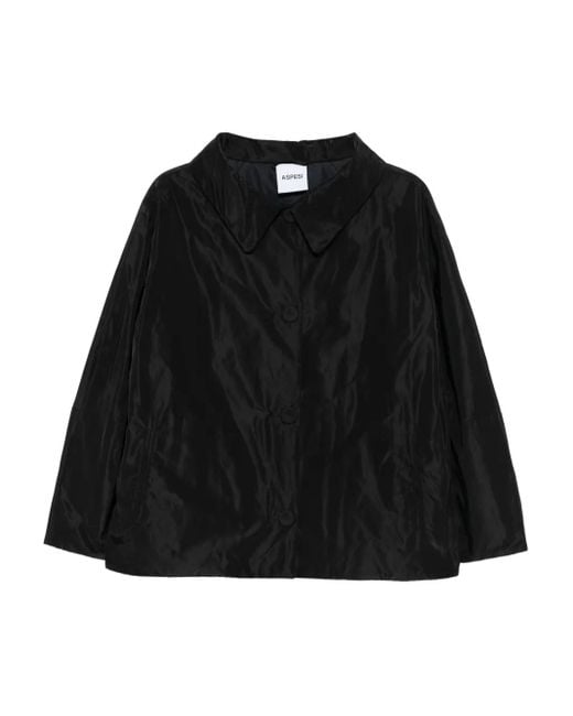 Aspesi Black Button-Down Jacket