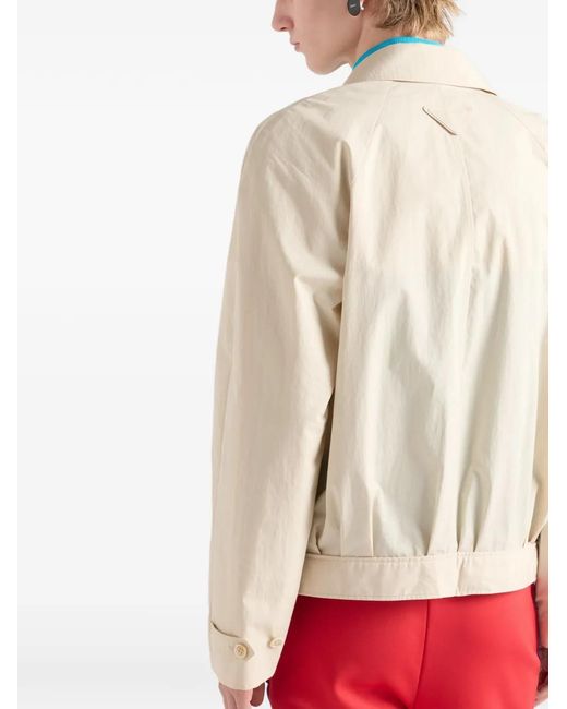 Prada White Raglan-Sleeve Jacket for men