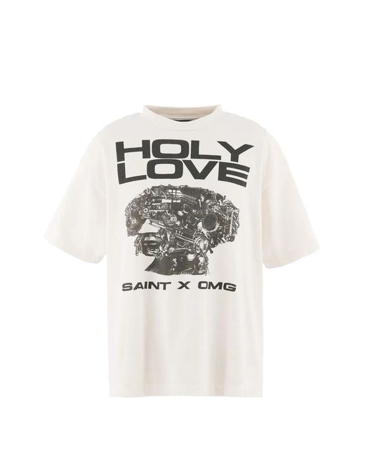 SAINT Mxxxxxx White X Kosuke Kawamura Short-Sleeve T-Shirt for men