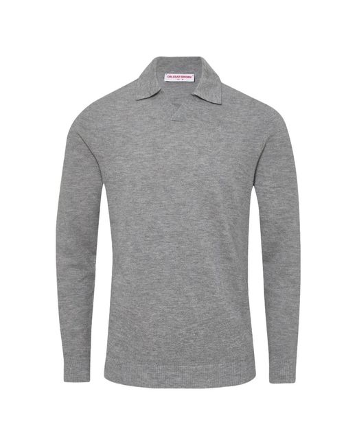 Orlebar Brown Gray Bresson Cashmere Sweater for men
