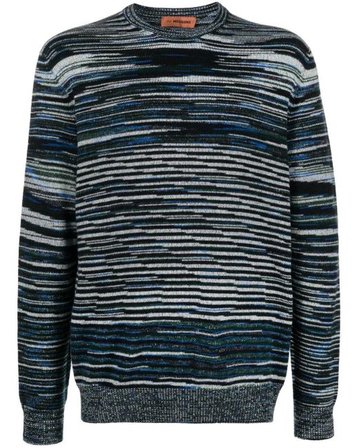 Missoni Striped Cashmere Jumper in Blue 