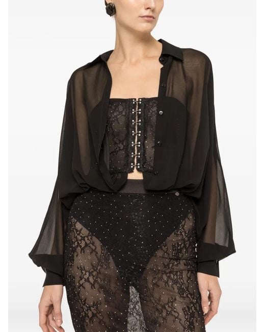 Nissa Black Lace Maxi Skirt