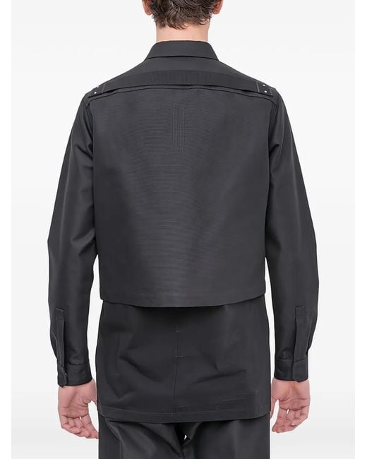 Rick Owens Gray Zip-Up Jacket for men