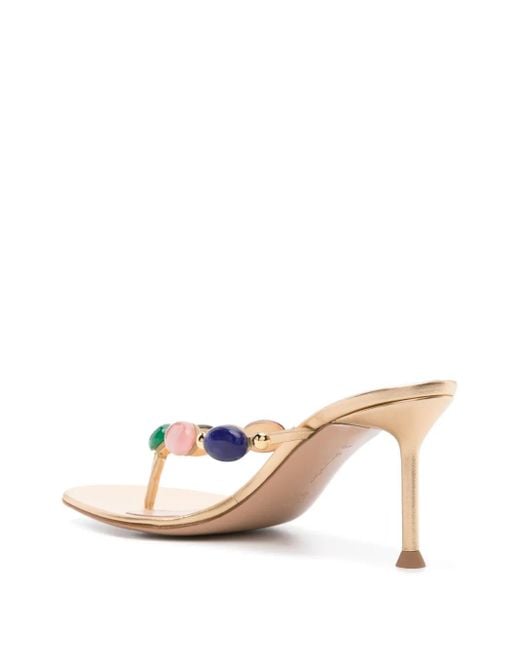 Gianvito Rossi Pink -tone Shanti 70 Leather Sandals - Women's - Calf Leather