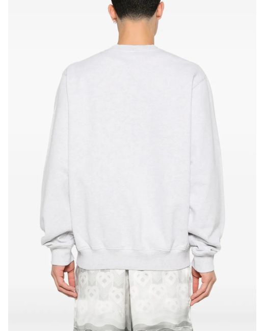 Casablanca White Le Temple Du Sport Sweatshirt for men