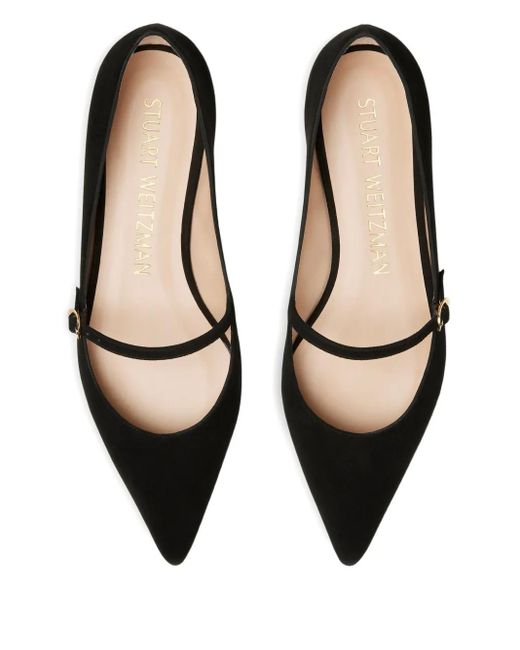 Ballerines À Bout Pointu Emilia Stuart Weitzman en coloris Black