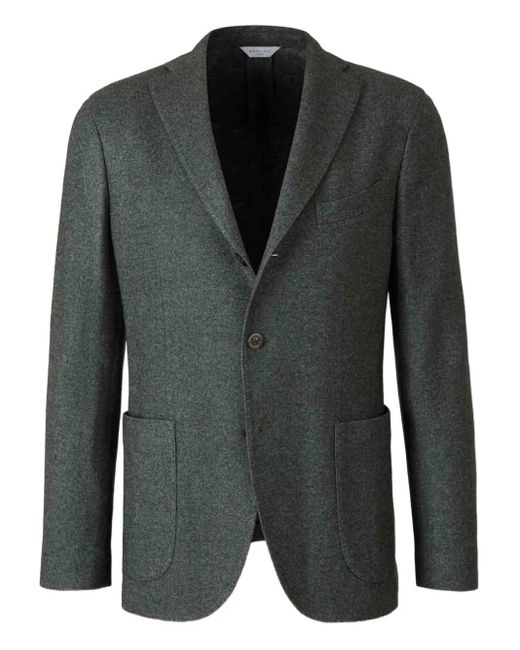Blazer con bolsillos de parche Boglioli de hombre de color Black