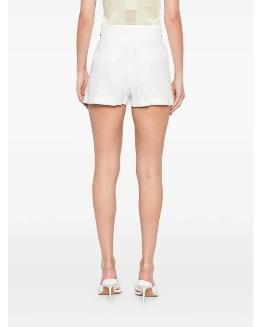 Elisabetta Franchi White Short Boutonné