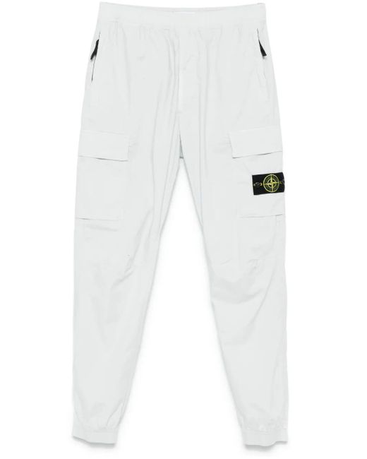 メンズ Stone Island テーパード カーゴパンツ White