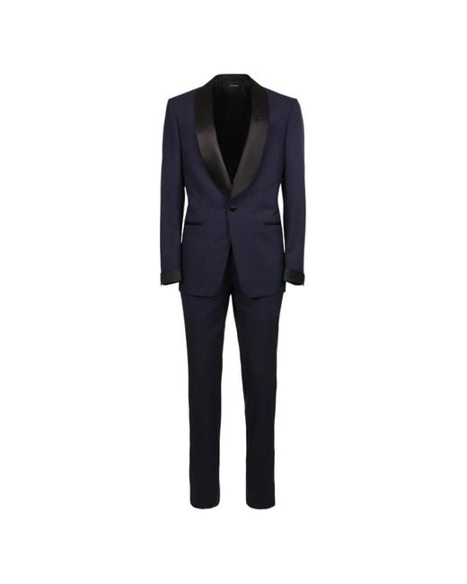 Traje Con Solapas De Esmoquin Tom Ford de hombre de color Blue